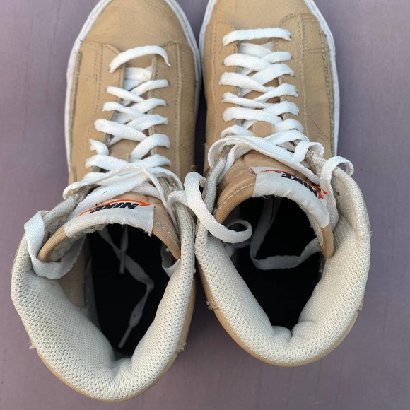 Nike Blazer Leather Mid 2016 Linen GS Sneaker SZ: Youth 5Y  RARE  895850-202 - Picture 11 of 12